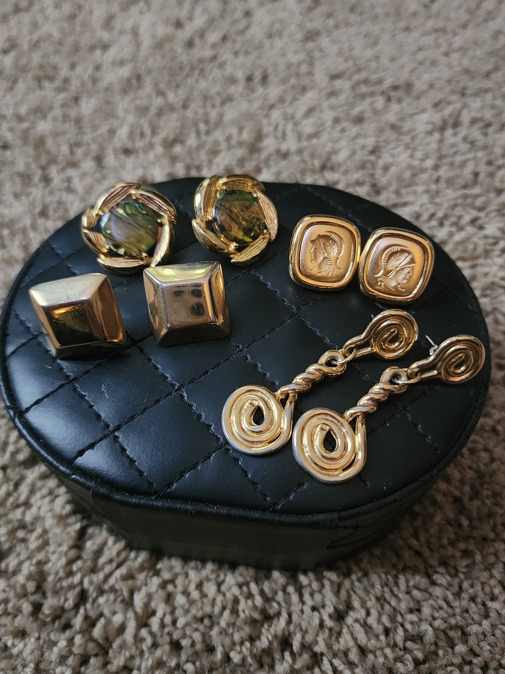 Vintage Gold Tone Earring Set - Assorted Styles